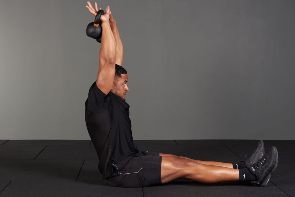 Mirafit Cast Iron Kettlebell Z Press with a Mirafit Cast Iron Kettlebell