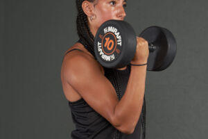 Bicep Curl with Mirafit Rubber Dumbbells