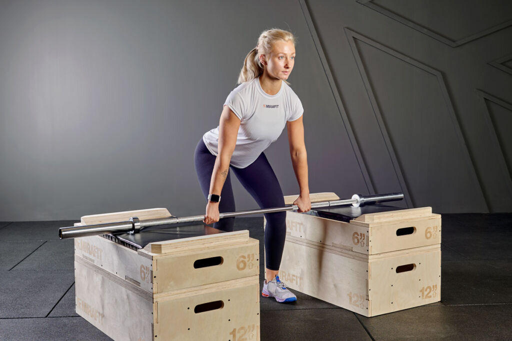 Mirafit Olympic Weightlifting Jerk Blocks Clean Pull with Mirafit Olympic Weightlifting Jerk Blocks