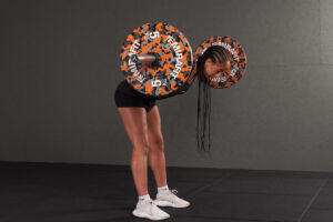 Good Morning with Mirafit Orange Camo Bumper Plates