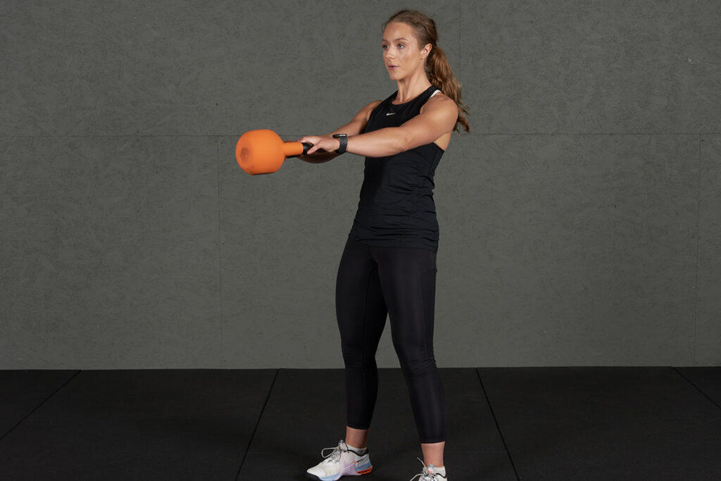 Kettlebell Swing Kettlebell Swing with a Mirafit Soft Touch Cast Iron Kettlebell