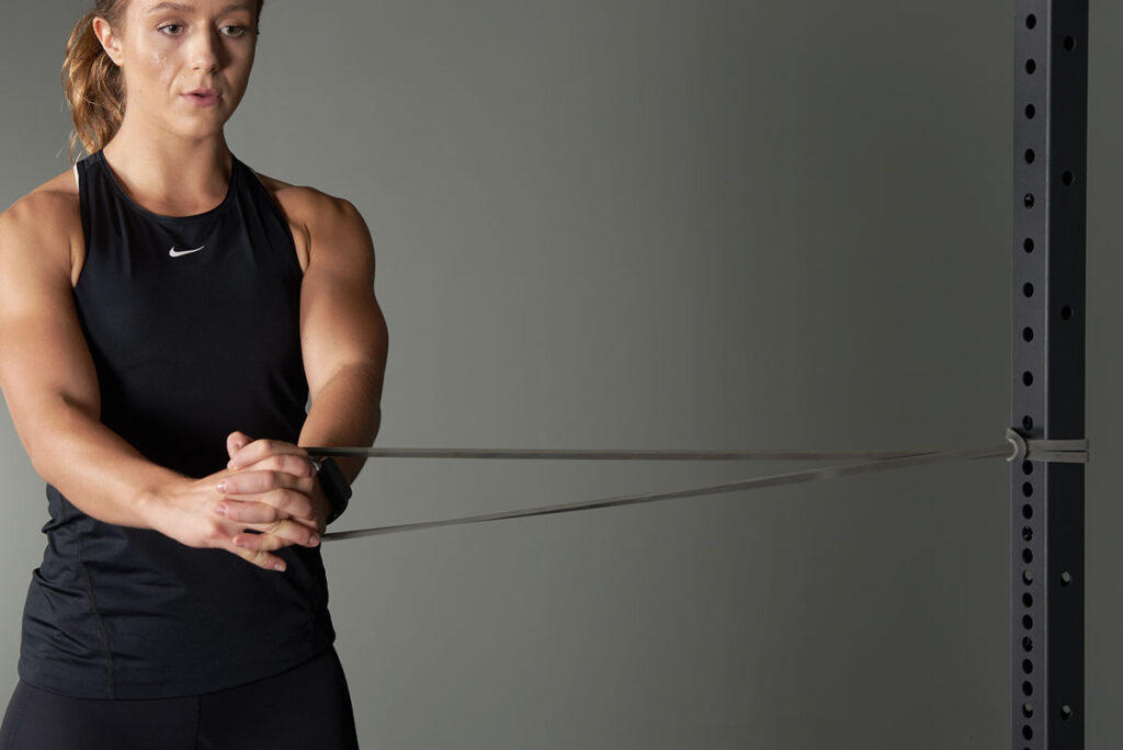 Mirafit Resistance Band Pallof Press with a Mirafit Resistance Band