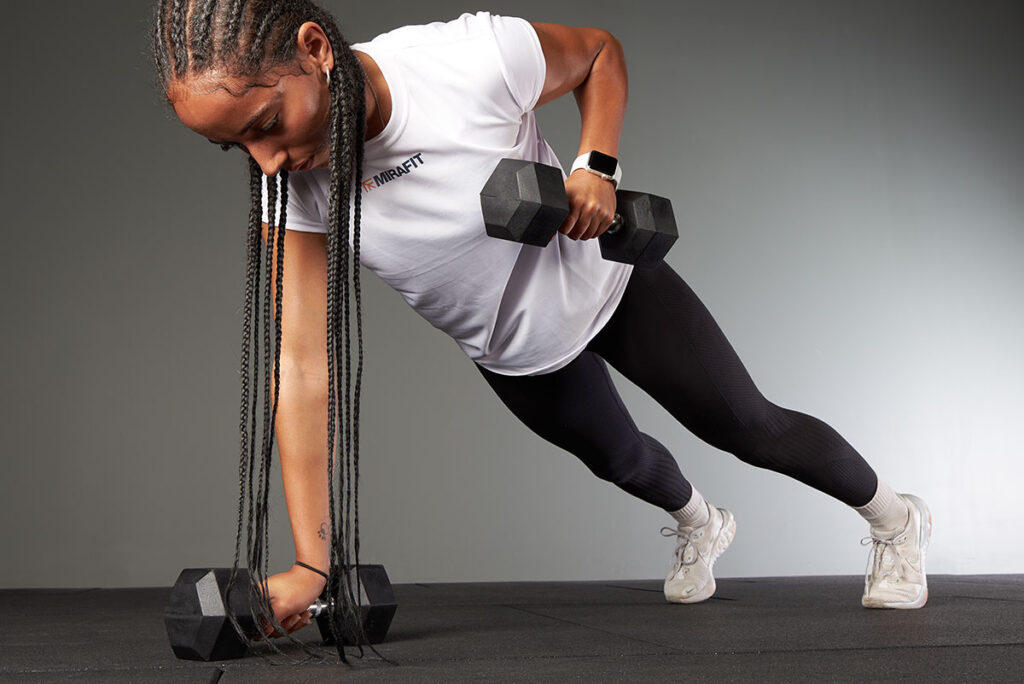 Renegade Row with Mirafit Hex Dumbbells
