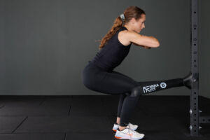Spanish Squat using an M3 Power Rack and Mirafit Resistance Bands
