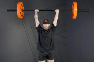 Strength Overhead Press with a Mirafit M3 7ft 20kg Olympic Barbell