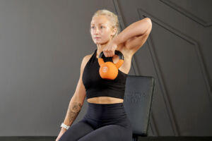 Upright Row with a Mirafit Soft Touch Cast Iron Kettlebell