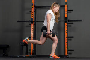 Bulgarian Split Squats using Mirafit Dumbbells
