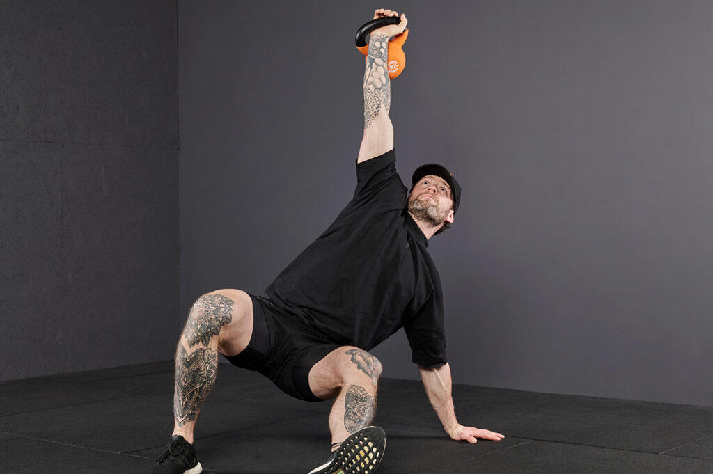 High Bridge Mirafit Kettlebell Turkish Get Up Step 4 - High Bridge
