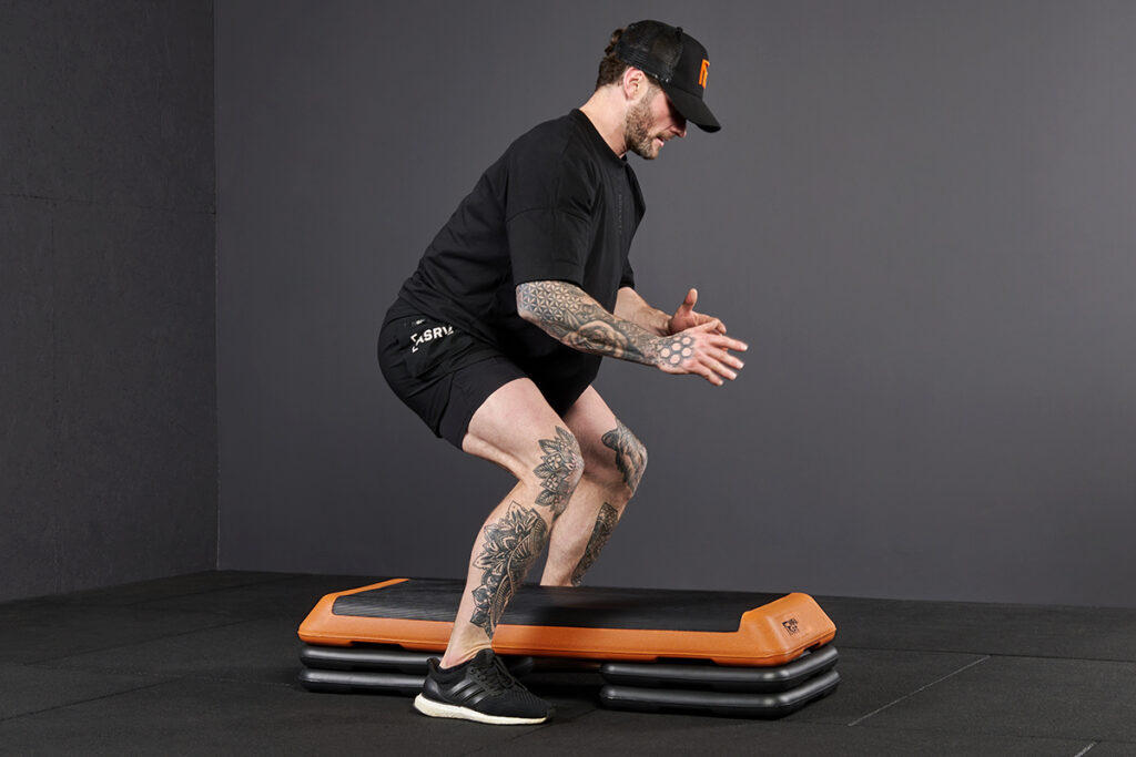 Jump Squat and Twist Jump Squat and Twist on a Mirafit Premium Exercise Step