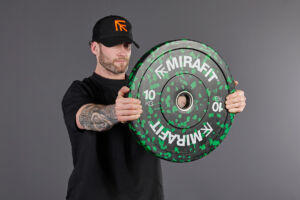 Plate Hold with Mirafit 10kg Bumper Plate