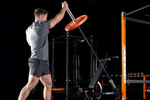 Gareth Sapstead using a Mirafit Landmine