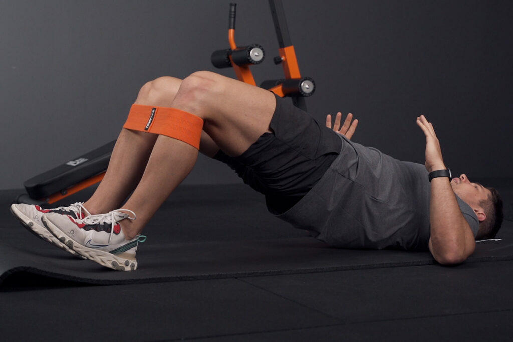 Mirafit Fabric Resistance Band Glute Bridge with Mirafit Fabric Resistance Band