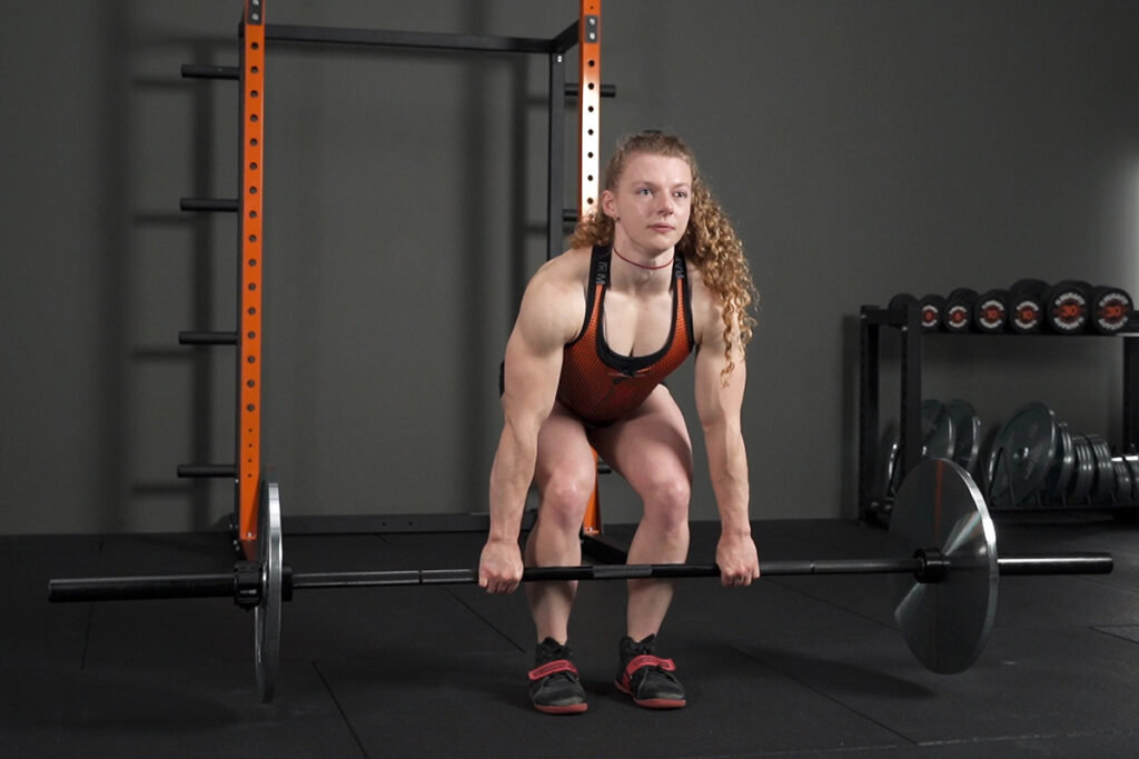 Bobbie Butters deadlift with Mirafit Olympic Barbell
