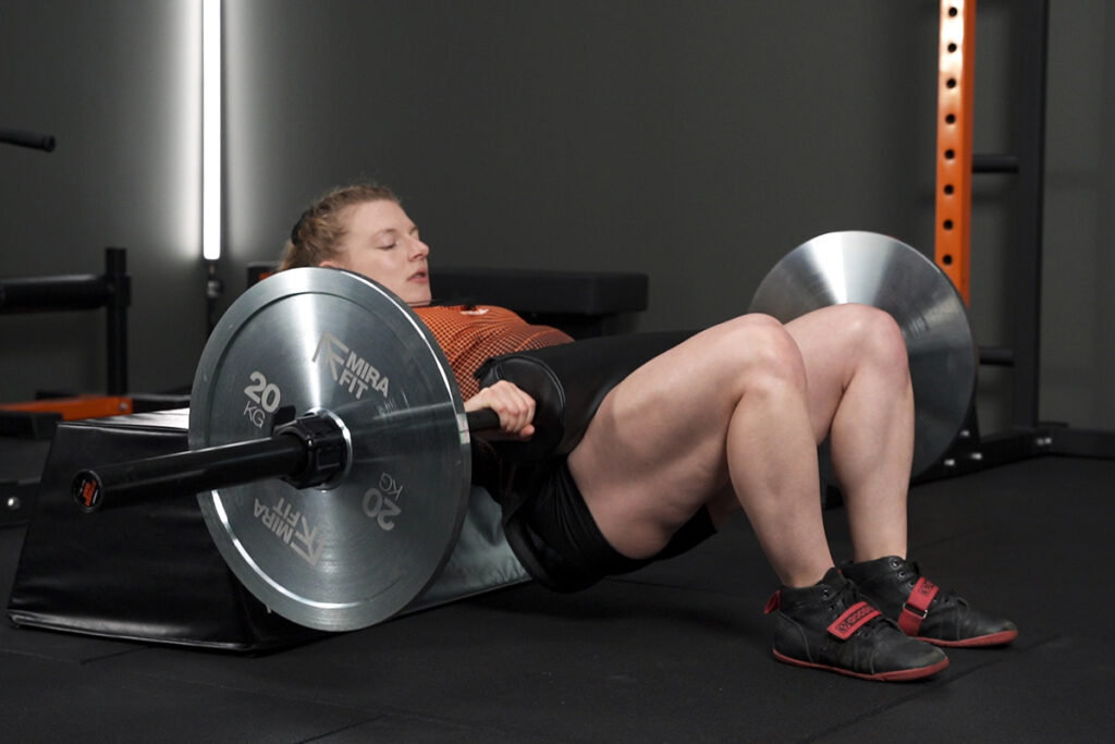 Bobbie Butters using Mirafit Hip Thrust Bench