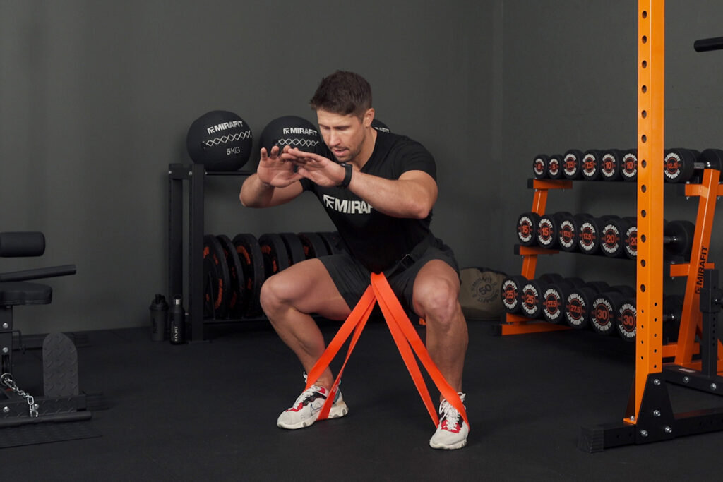 Mirafit Resistance Band Gareth Sapstead Belt Squat with Mirafit Resistance Band