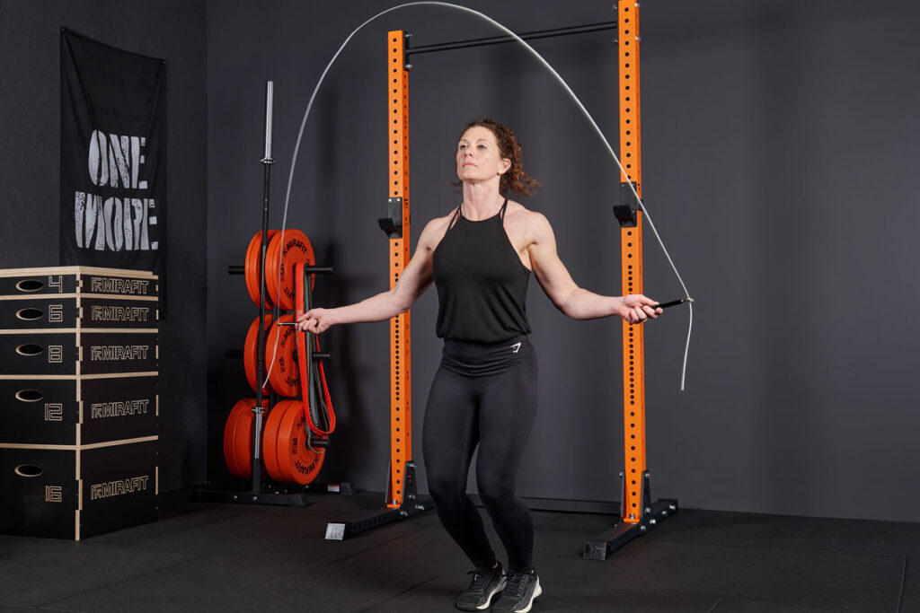 Skipping in Mirafit Home Gym