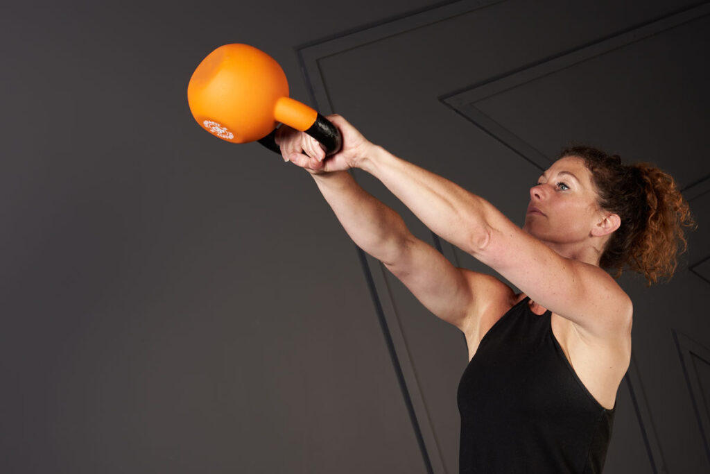 Russian Kettlebell Swing Russian Kettlebell Swing with Mirafit Soft Touch Cast Iron Kettlebell