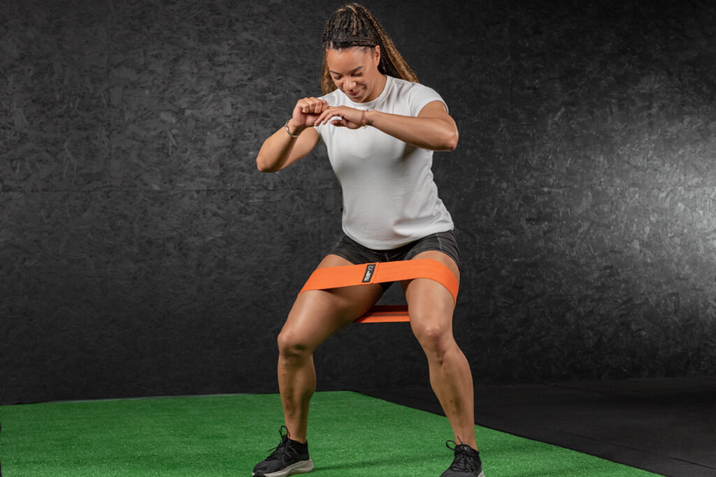 Crab walk with Mirafit Fabric Resistance Band