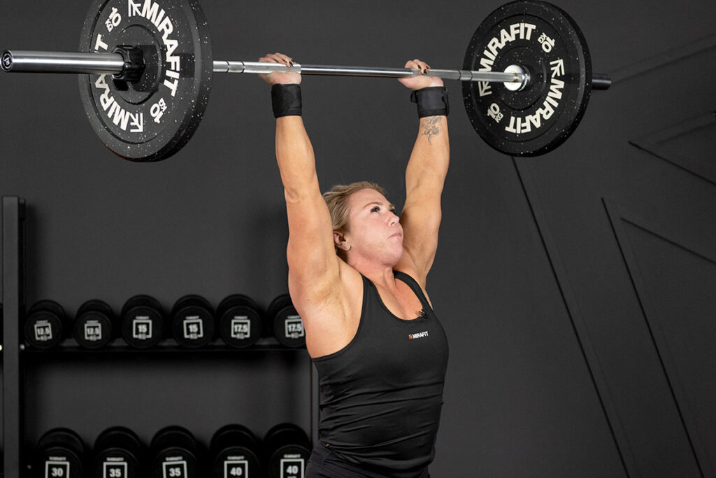 Push Press with Mirafit Weight Plates and barbell