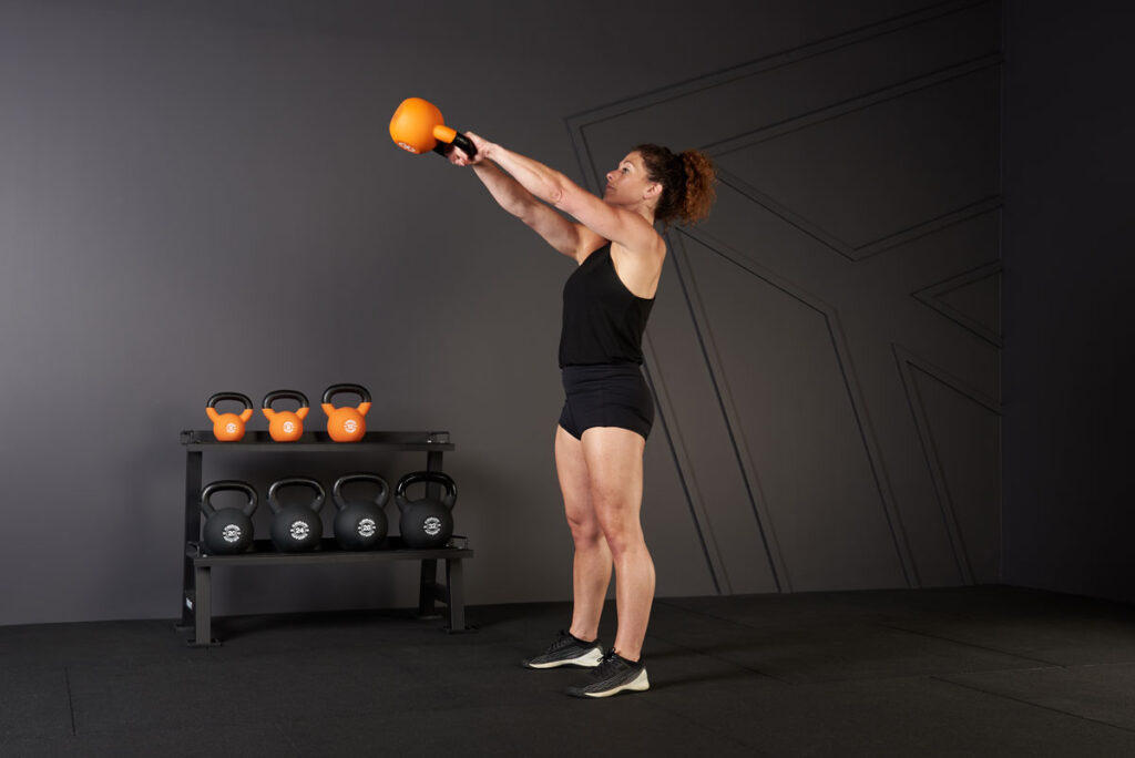 Russian Kettlebell Swing Russian kettlebell swing with Mirafit Soft Touch Cast Iron Kettlebell