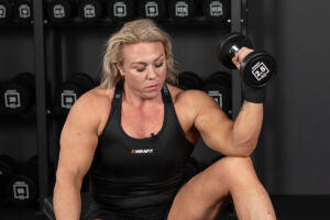 Seated External Rotation with Mirafit Urethane Dumbbell