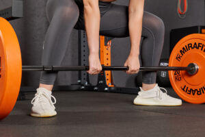 Sumo deadlift with Mirafit Olympic Bumper Plates