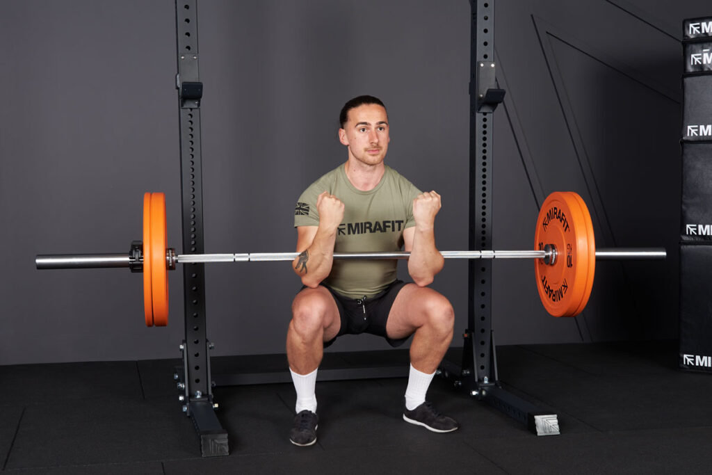 Zercher Squat with Mirafit Olympic Bumper Plates