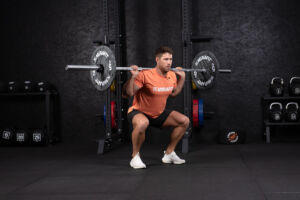 Back Squat with Mirafit Marbled Weight Plates