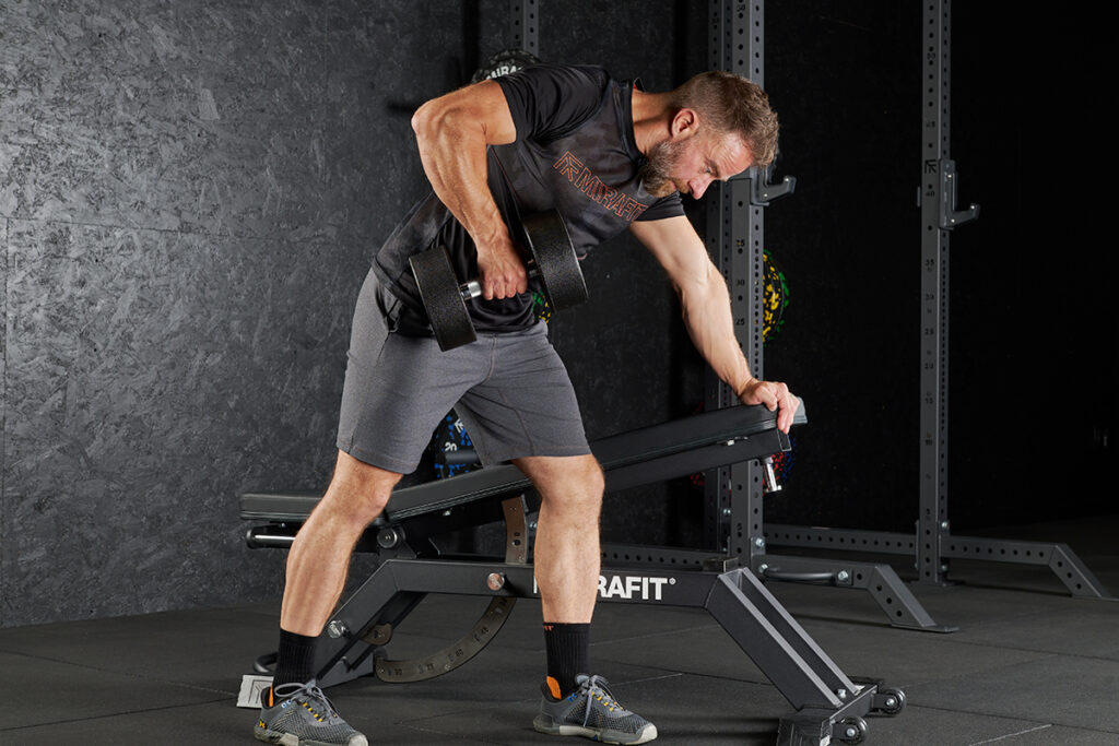 Dumbbell Row Dumbbell Row with Mirafit Urethane Dumbbell