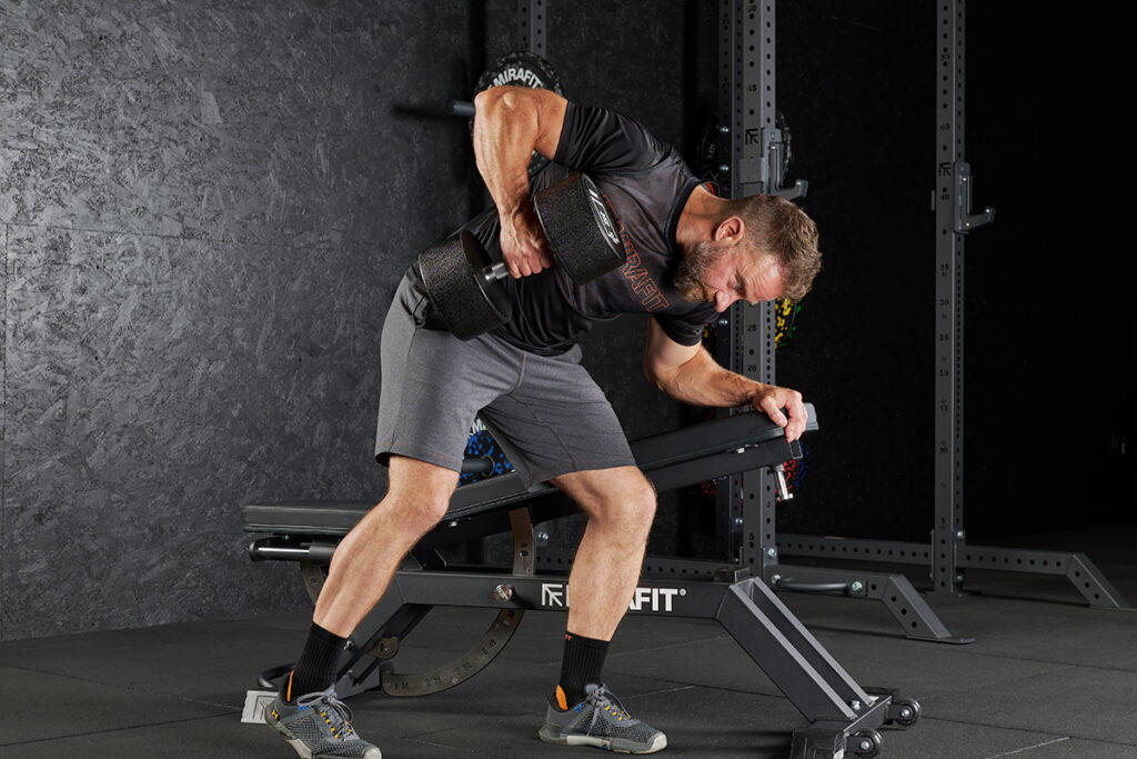 Kroc Row Kroc row with Mirafit Urethane Dumbbell