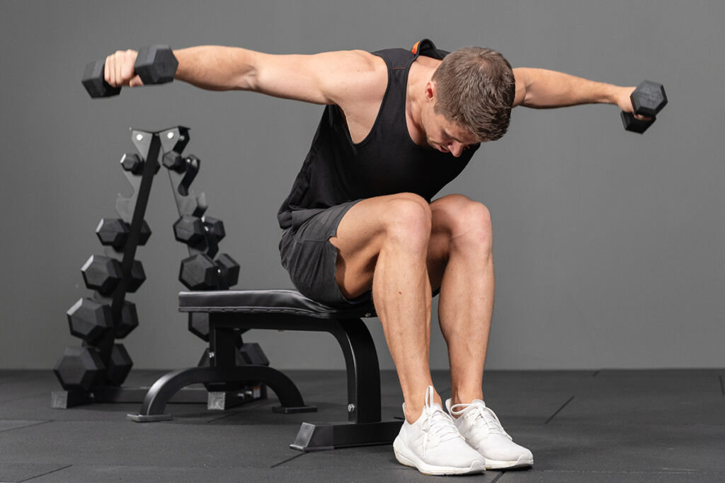 Seated Dumbbell Flye with Mirafit Hex Dumbbells