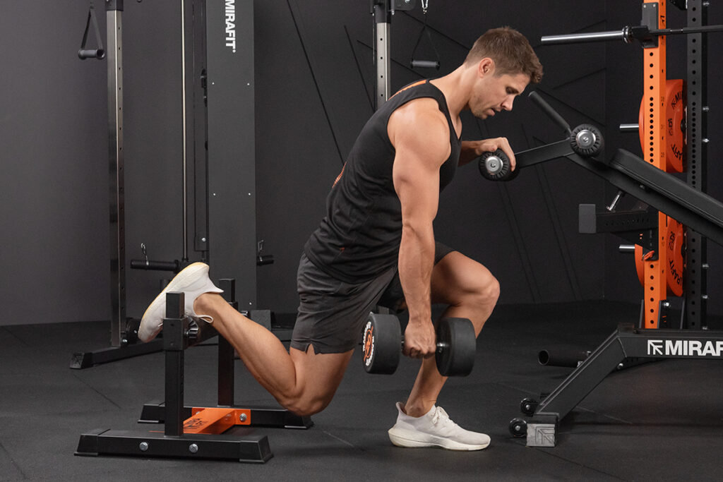 Bulgarian Split Squat with Mirafit Single Leg Split Squat Stand