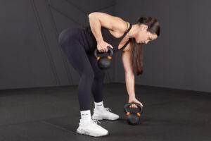 Gorilla Row using Mirafit Cast Iron Kettlebell