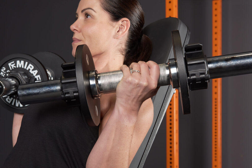 Bicep curls using Mirafit Thick Grip Dumbbells