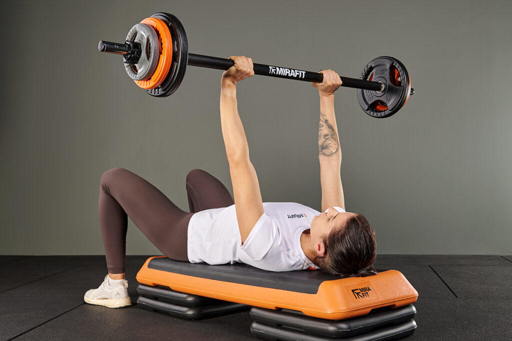 Chest Press with Mirafit Studio Pump Set