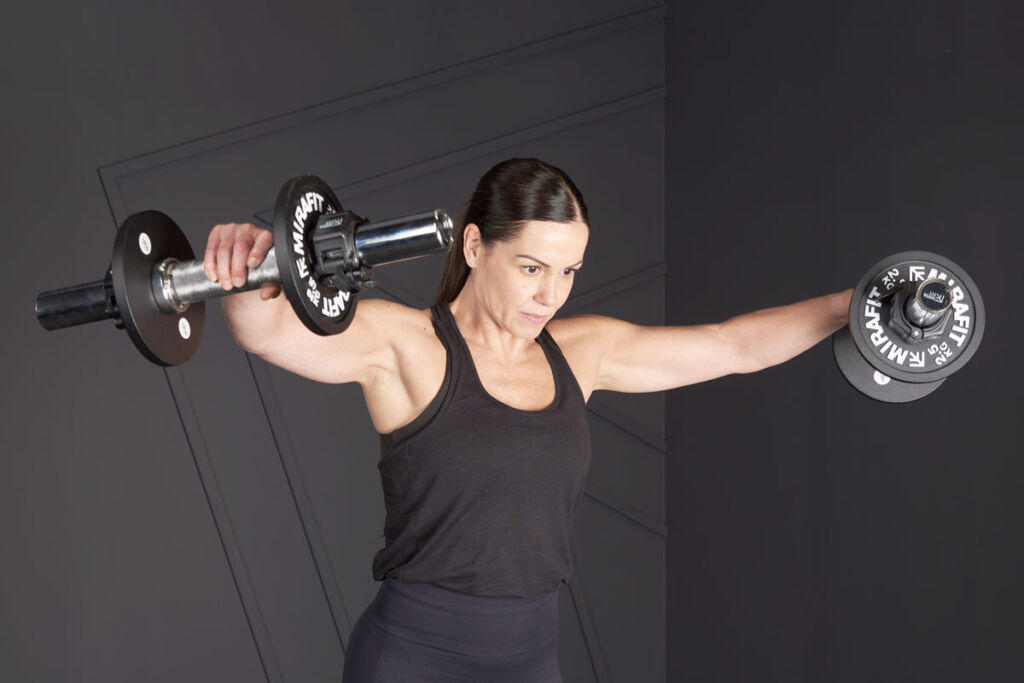 Dumbbell Flyes using Mirafit Thick Grip Dumbbells