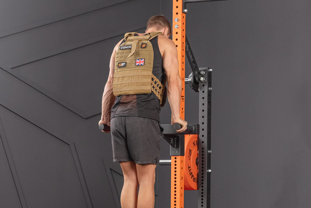 Weighted Dip with Mirafit Tactical Weight Vest