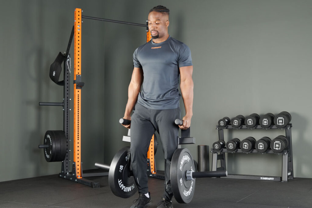 Farmers walk with Mirafit Farmer's Walk Handles