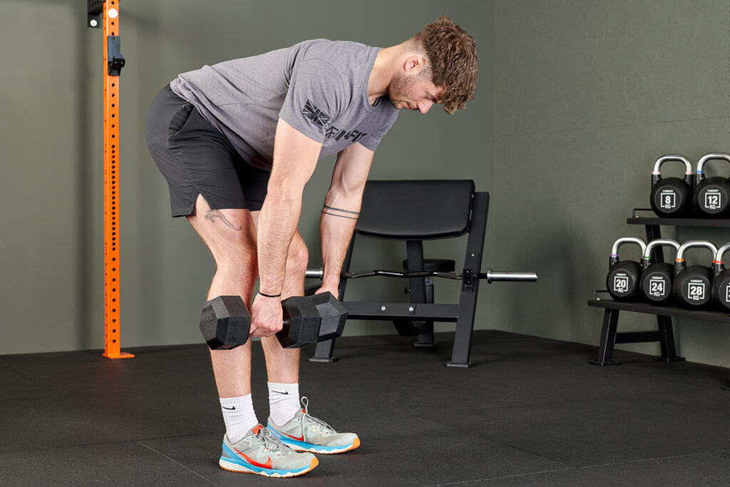 Dumbbell Dead Row using Mirafit Hex Dumbbells