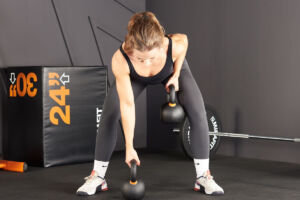 Gorilla rows using Mirafit Cast Iron Kettlebells