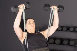 Banded Incline Dumbbell Press with Mirafit Resistance Bands