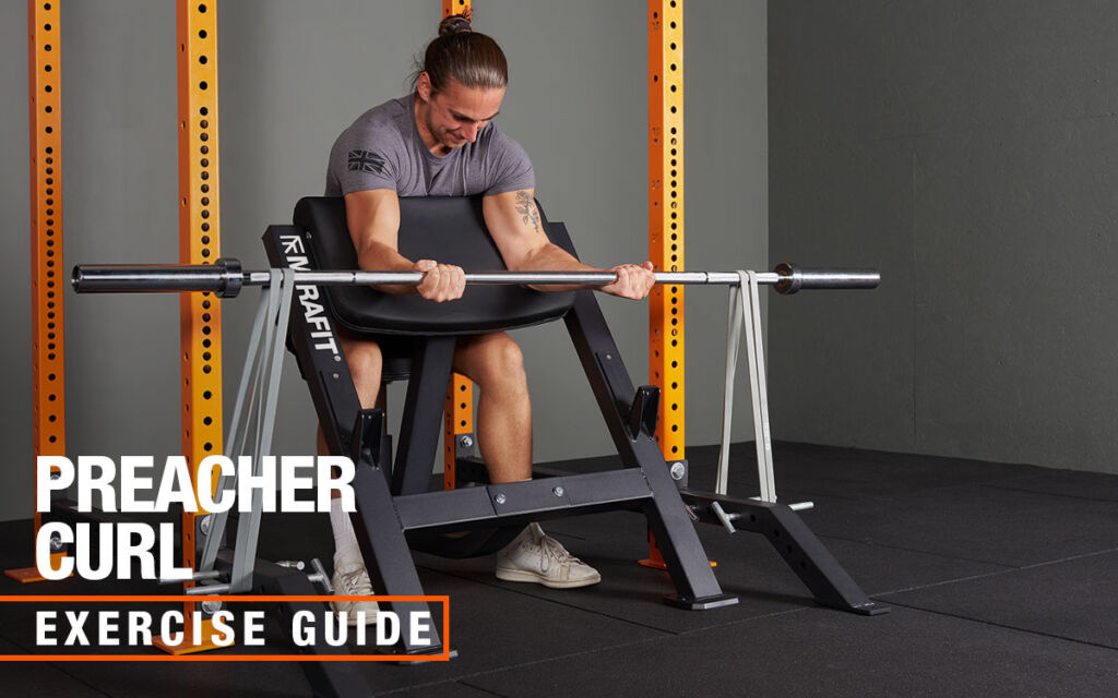 Resistance band preacher curl