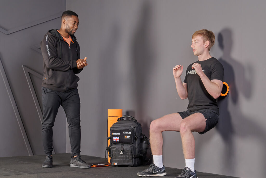 Foam roller hack squat with Mirafit Hi-Density Foam Roller