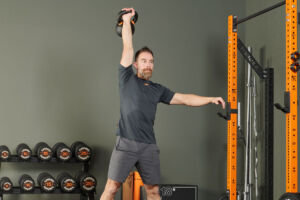 Kettlebell Clean and Press with Mirafit Cast Iron Kettlebell
