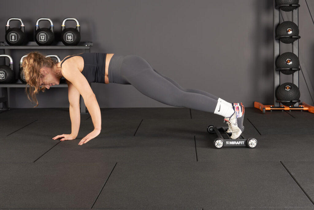 Alligator walk with Mirafit Glute Ham Roller