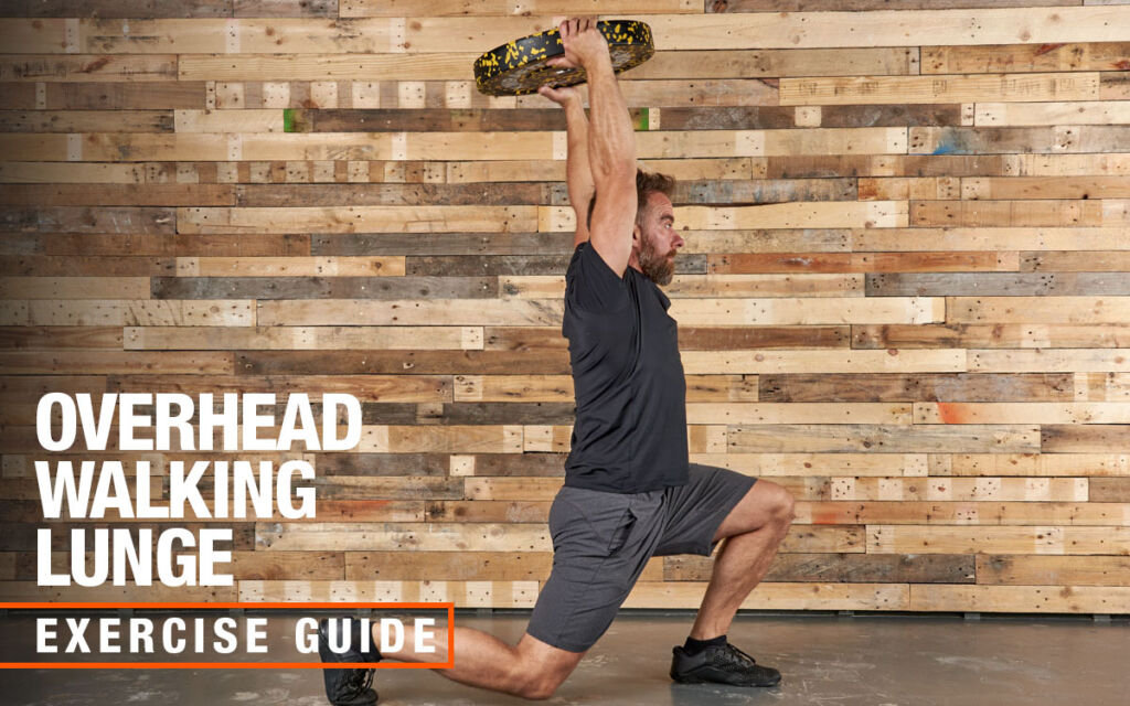 Mirafit Overhead Walking Lunge with Weight Plates