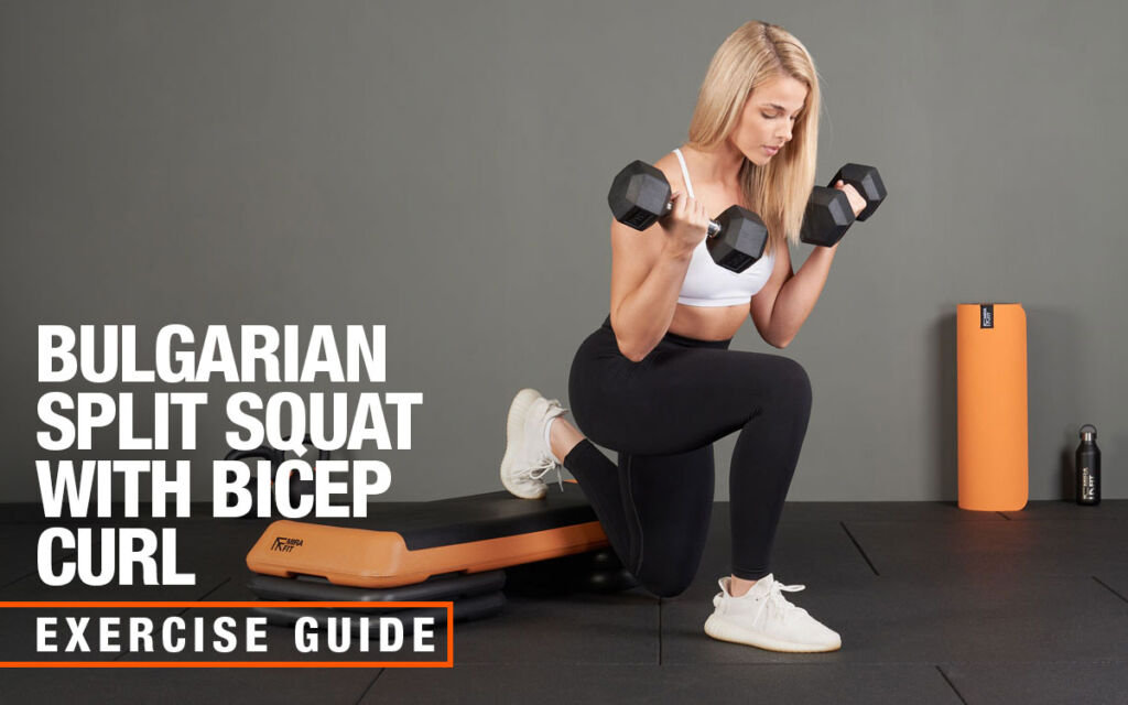 Mirafit Dumbbell Bulgarian Split Squat with Bicep Curls