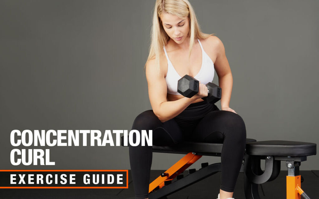 Concentration curls with Mirafit Dumbbells