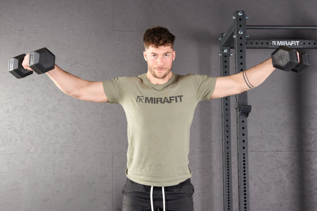 Lat Raise using Mirafit Hex Dumbbells