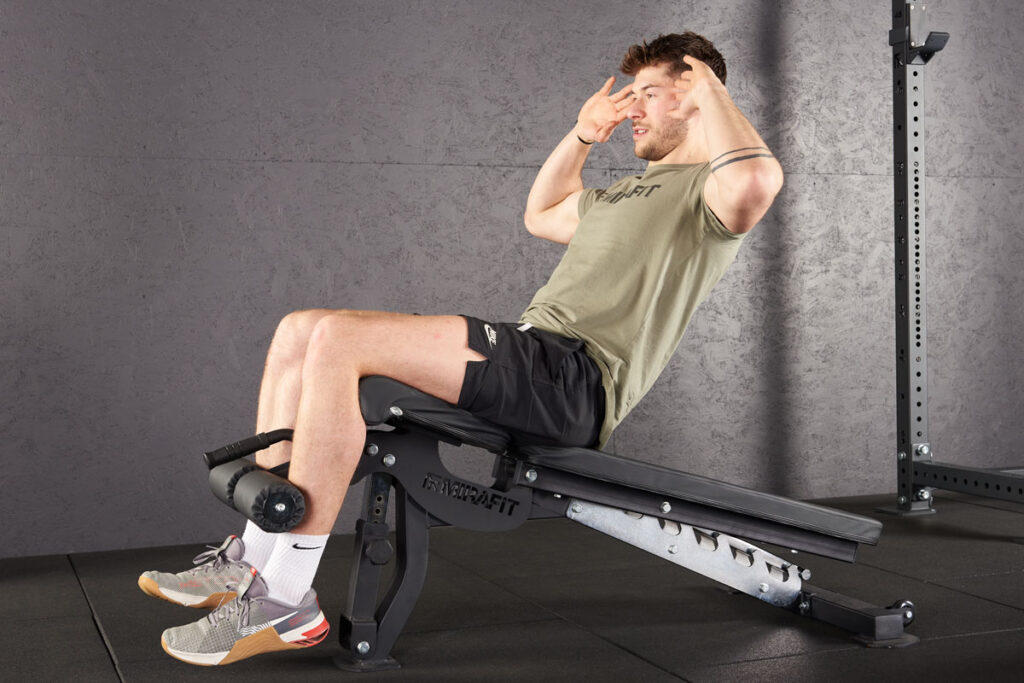 Mirafit M350 Adjustable Weight Bench Mirafit Decline crunch on M350 Adjustable Weight Bench